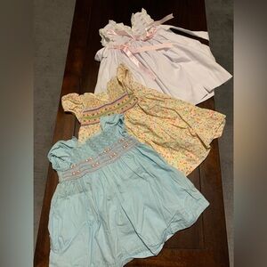 Girls' Formal Dress Set - Pastel Pink, Yellow Floral & Light Blue